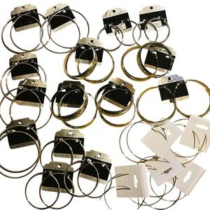 Resellers Lot of 20 silver and gold Hoop Earrings Set